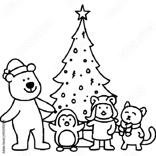 Wallpaper Mural Tiere feiern Weihnachten - 9 Torontodigital.ca