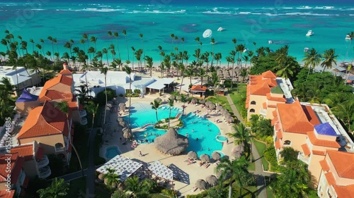 Tourist swimming pool located at Turquesa Hotel Punta Cana