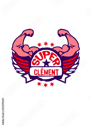 clement super logo muscle bras prenom