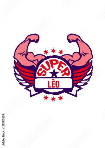leo super logo muscle bras prenom