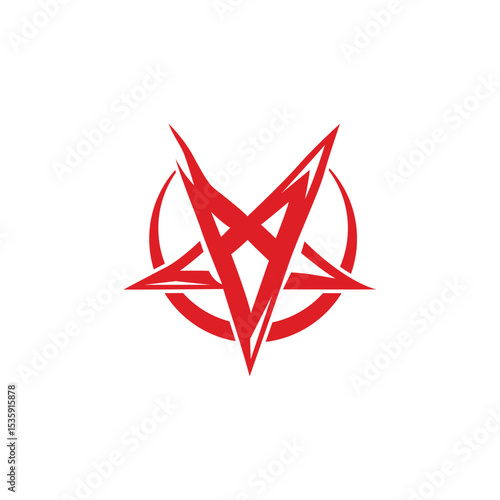Logo design of a pentagram star, symbolizing mysticism, protection, balance, and spirituality, with a clean and modern style suitable for esoteric, occult, or alternative brands.

