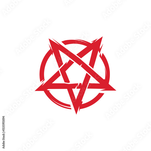 Logo design of a pentagram star, symbolizing mysticism, protection, balance, and spirituality, with a clean and modern style suitable for esoteric, occult, or alternative brands.

