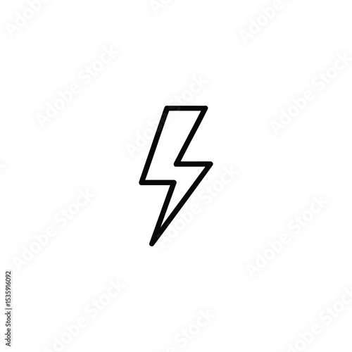 Lightning Bolt Power Monochrome Icon