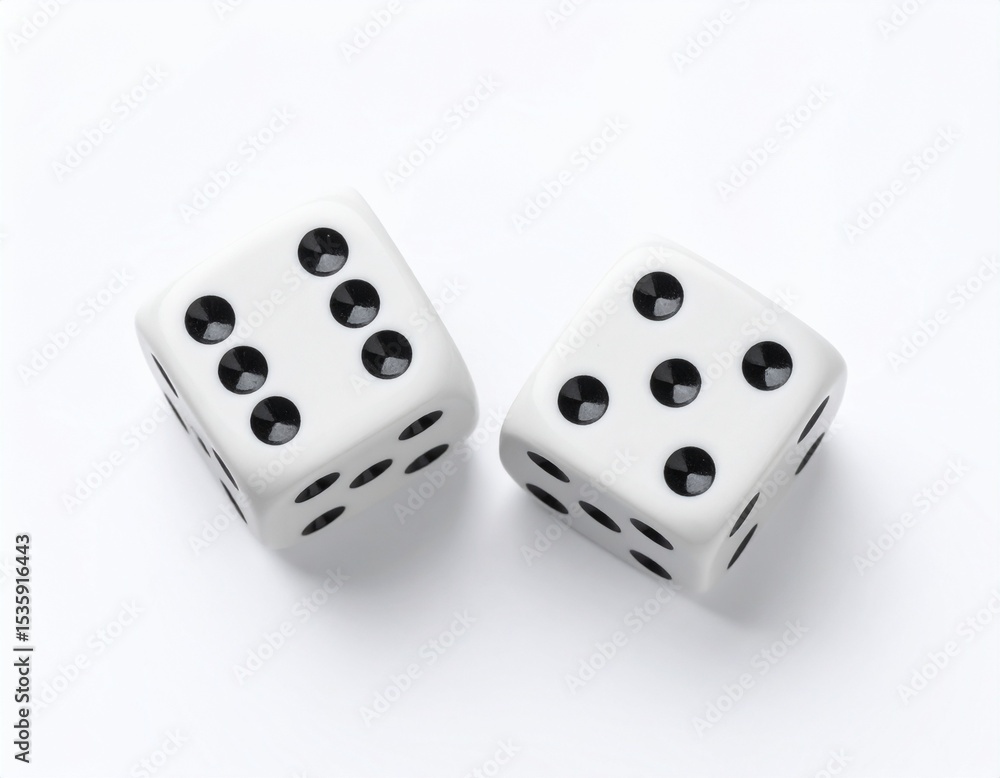 dice on white background dice on white background