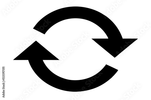 Free Download Black Circular Button Icon Two Arrows Sync Symbol vector - GFXLoad