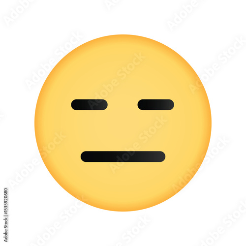 Expressionless face emoji with blank neutral look