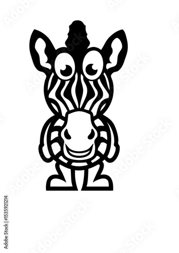 zebre rigolo personnage animaux cartoon