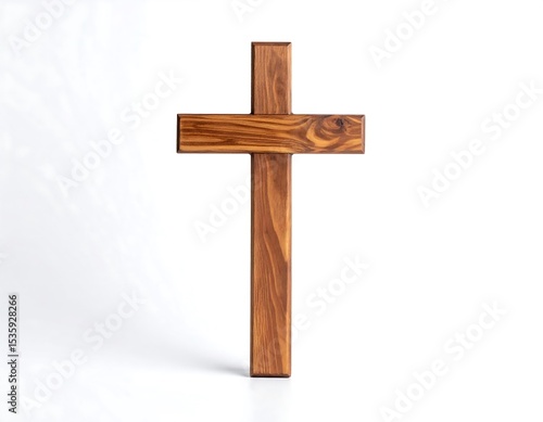 Wallpaper Mural Wooden cross on white background (1) Torontodigital.ca