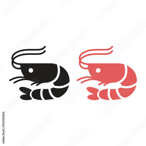 Shrimp Icon Vector Design.