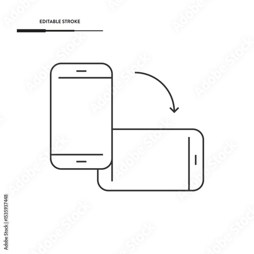 Smartphone Rotation Icon Vector Design.