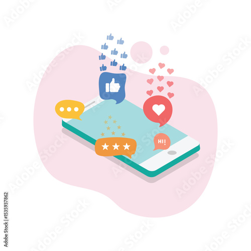 Social Media Icon Vector Design. 