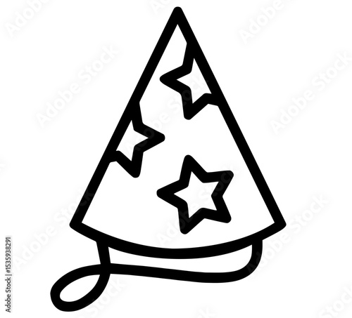 Party Hat  Cone with Stars Celebration
