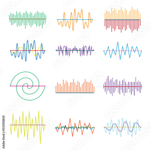 Sound Wave Icon Set Vector Design.