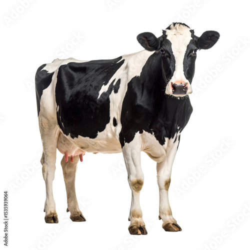 black and white cow