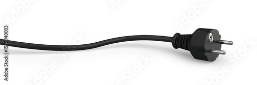 Tableau sur toile Electric plug on white background, 3d illustration