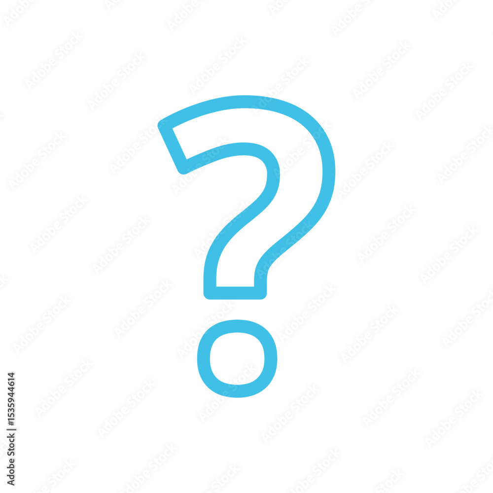 Naklejka premium White Question Mark Ornament