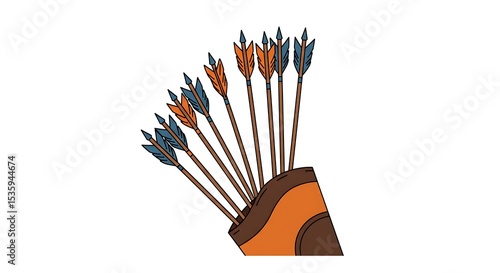 Rustic Arrows: Hand-Drawn Illustration, Warm Tones