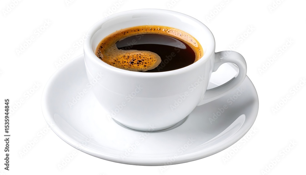 White coffee cup with dark coffee White coffee cup with dark coffee