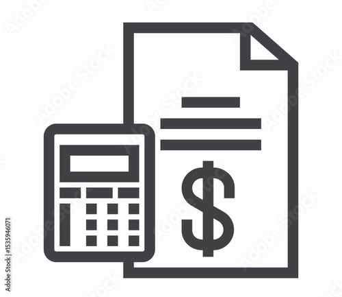 Finance count calculator business start up isolated icon. Vector flat graphic design illustration