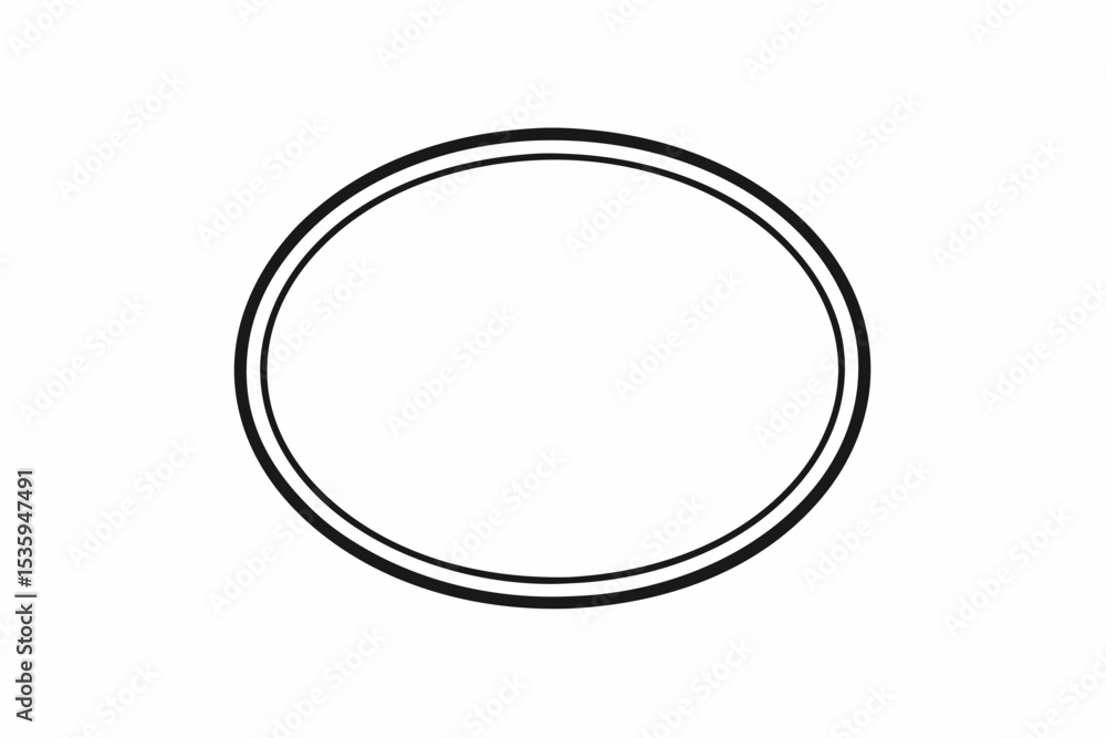 Black Double Circular Outline Icon Graphic circle Black Double Circular Outline Icon Graphic circle