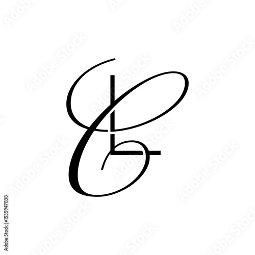 initial letter l with c script logo