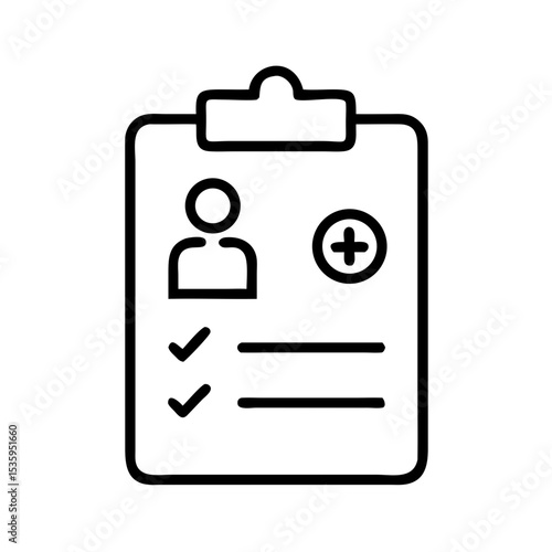 Patient checklist on clipboard for health assessment documentation  