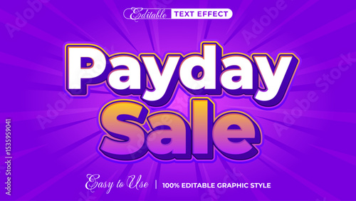 payday sale editable text effect, lettering typography font style