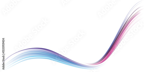 Abstract colorful dynamic wave motion on white background graphic illustration have blank space.