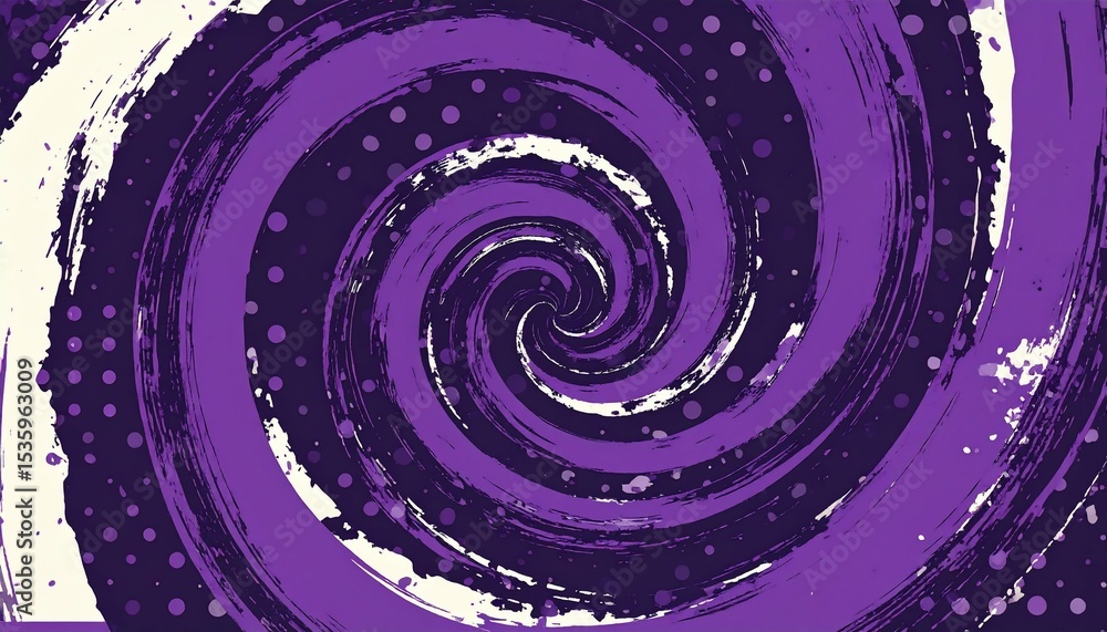 Obraz premium Purple abstract swirl with dots - great for design inspiration