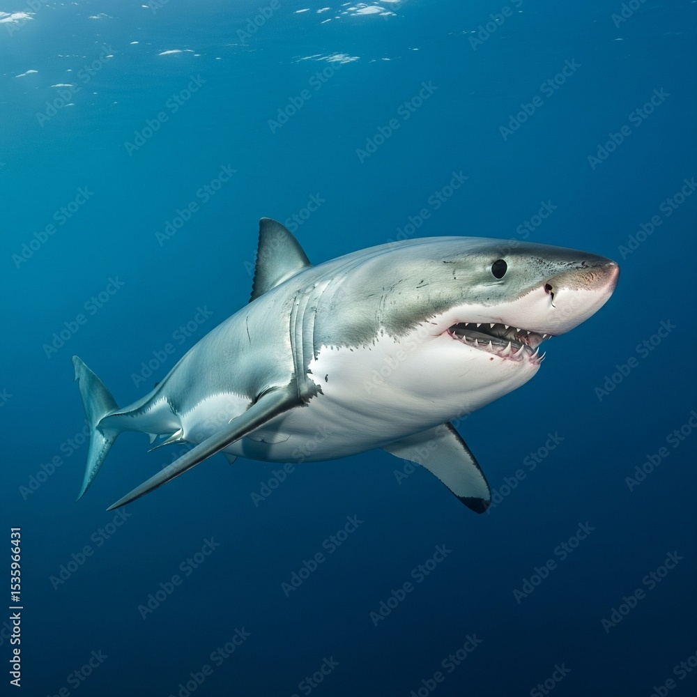 High-quality photo of a powerful shark, ideal for computer and mobile wallpaper. High-quality photo of a powerful shark, ideal for computer and mobile wallpaper.