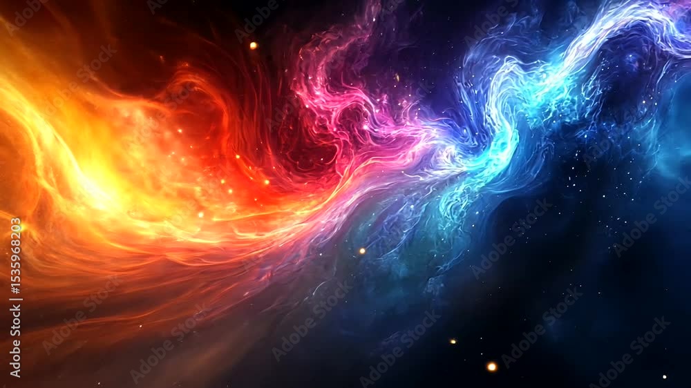 Spectacular colorful cosmic nebula background with vibrant shades and stardust visual Spectacular colorful cosmic nebula background with vibrant shades and stardust visual