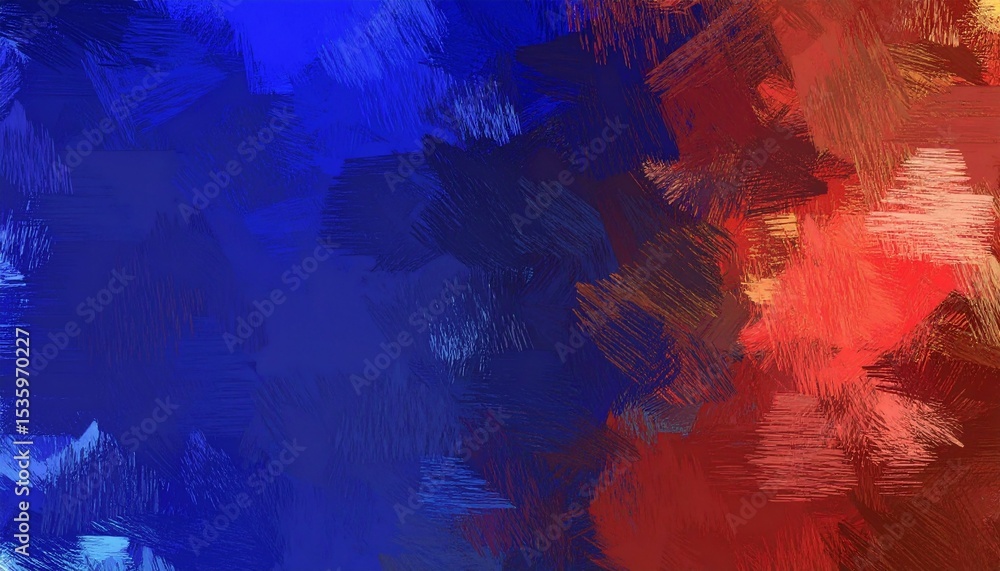 Fototapeta premium Abstract blue and red brush strokes - ideal for website backgrounds