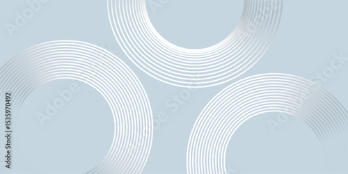 Soft abstract vector with translucent overlapping circles and fine white concentric lines on a light blue background, evoking a calm, modern, and airy aesthetic.