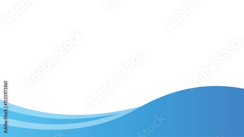 Blue ocean wave vector background. Clean abstract design.
