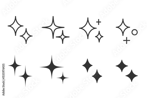 輝きや光を演出するキラキラパーツ集	