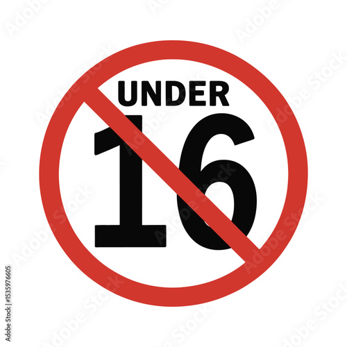 Under 16 Restriction Sign: Official Warning for Age-Restricted Access