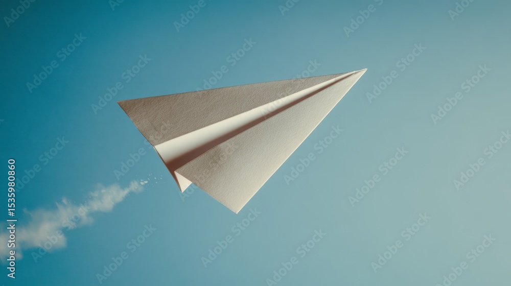 Paper airplane. Premium minimal design concept Paper airplane. Premium minimal design concept