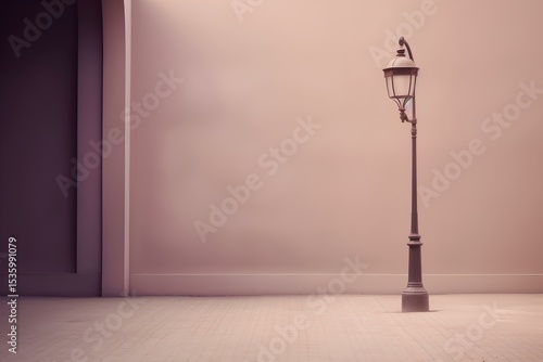 white wall with lamp