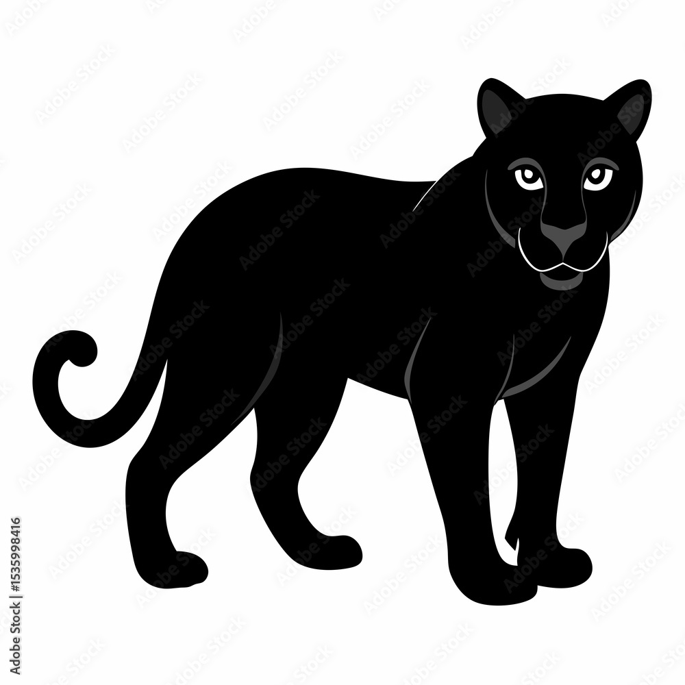 Obraz premium Panther on white background