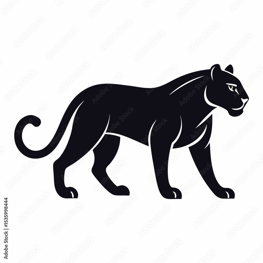 Panther on white background Panther on white background