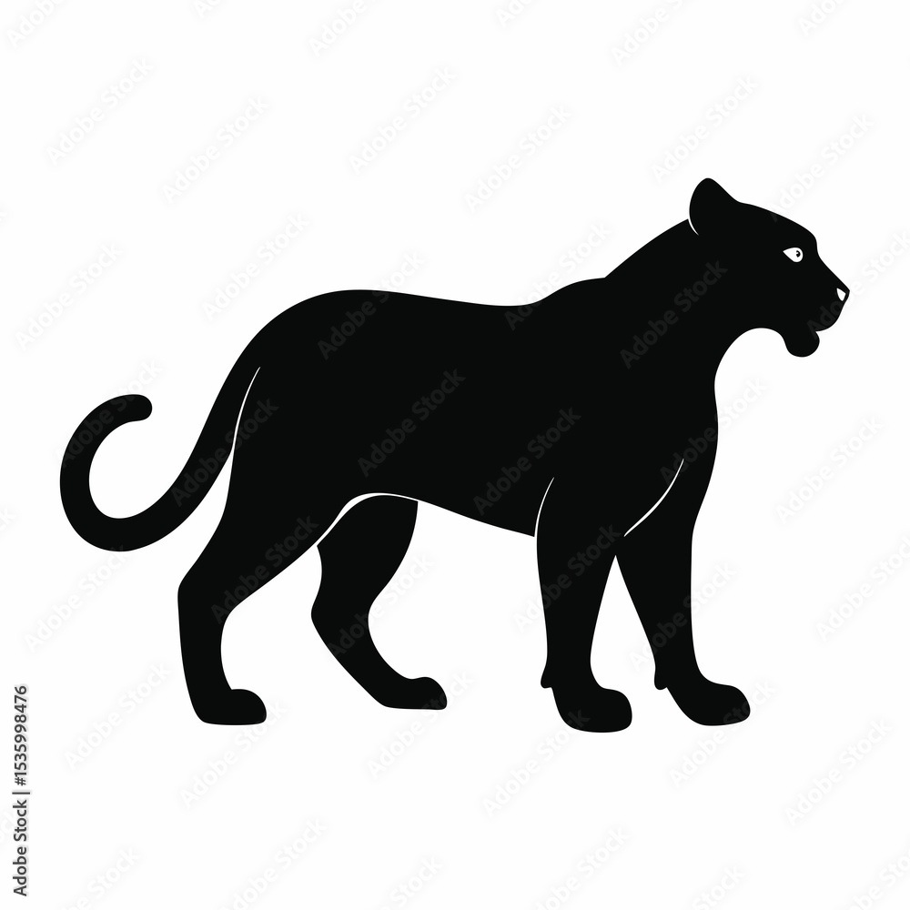 Obraz premium Panther on white background