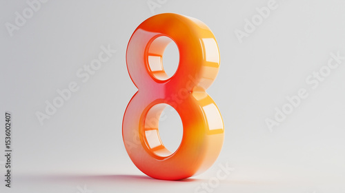 Design element of number 8 template