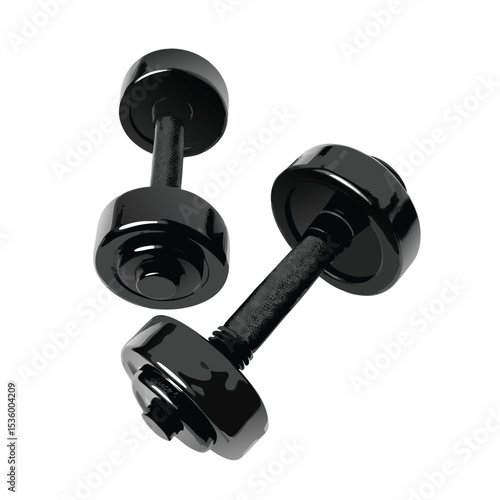 Pair of Black Dumbbells