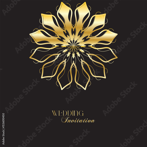 The Gold Mandala Wedding Iinvitation Card
