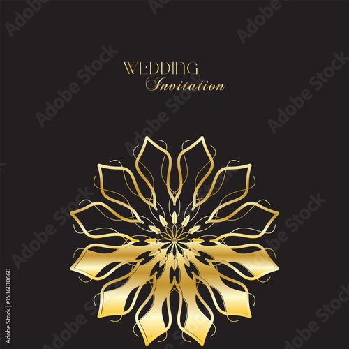 The Gold Mandala Wedding Iinvitation Card