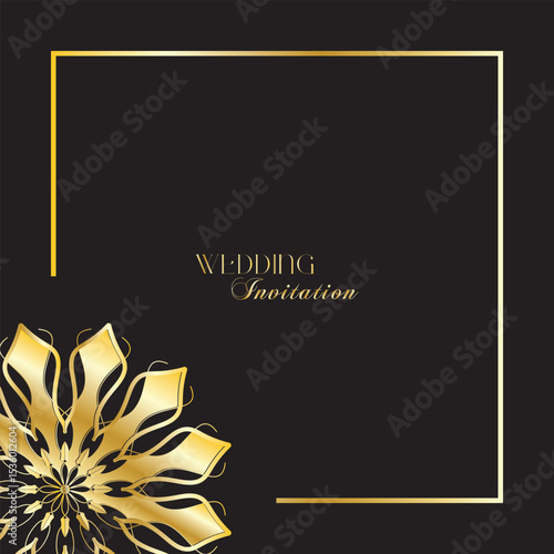 The Gold Mandala Wedding Iinvitation Card