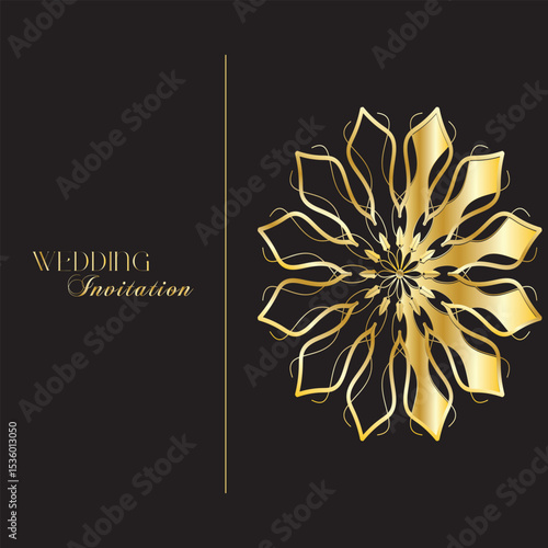 The Gold Mandala Wedding Iinvitation Card