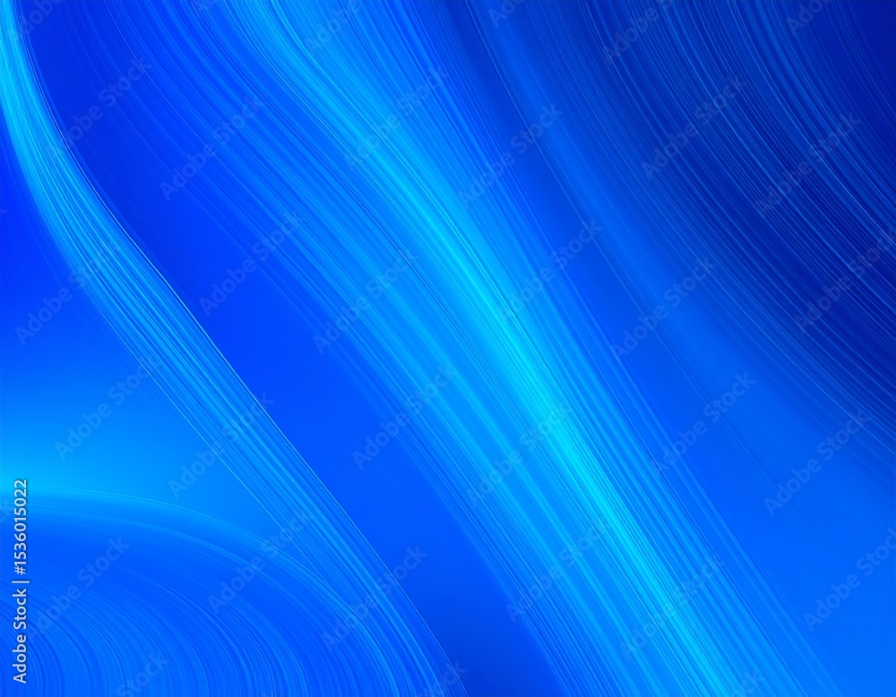 Fototapeta premium Abstract vibrant blue flowing lines