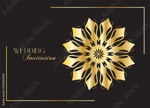 The Gold Mandala Wedding Iinvitation Card