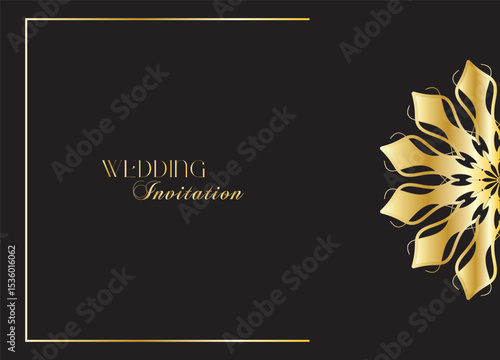 The Gold Mandala Wedding Iinvitation Card